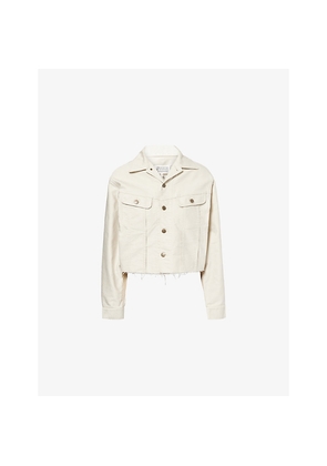 Womens Maison Margiela Sports Cropped Cotton Jacket