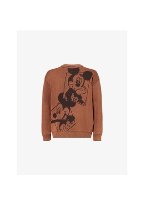 Mens Thisisneverthat x Disney Mickey Frame Cotton Knitted Jumper