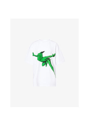 Womens Pby Ojs Harry Lambert For Pby.Ojs x Disney Peter-Pan Oversized-Fit Cotton-Jersey T-Shirt