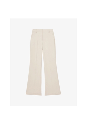 Womens Reiss Leona Flared-Leg Woven Trousers