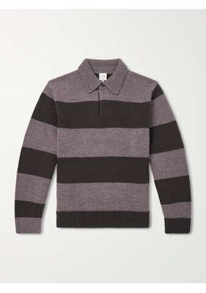 Paul Smith - Striped Wool Polo Sweater - Men - Purple - S