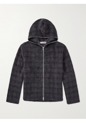 Our Legacy - Checked Brushed Wool-Blend Zip-Up Hoodie - Men - Gray - IT 44