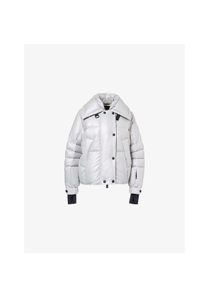 Womens Moncler Grenoble Jeita Padded Shell-Down Bomber Jacket