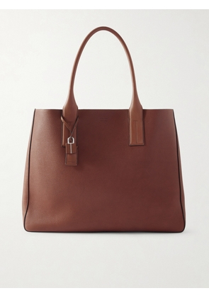 TOM FORD - East West Full-Grain Leather Tote Bag - Men - Brown