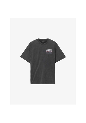 Mens Allsaints Graphene Branded-Print Cotton-Jersey T-Shirt