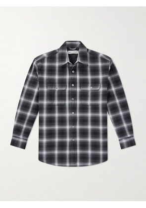 Our Legacy - Moss Checked Cotton-Flannel Shirt - Men - Black - IT 44
