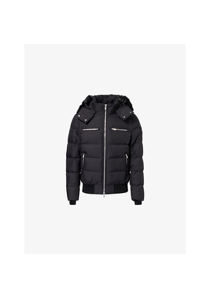 Mens Moose Knuckles Cloud Hooded Woven-Down Jacket