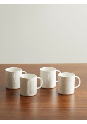 The Conran Shop - Set of Four Embossed Porcelain Mugs - Men - White
