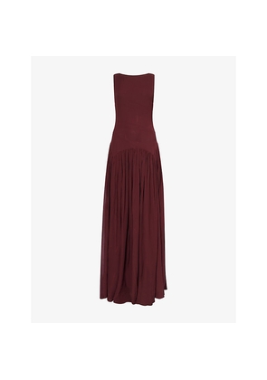 Womens Reformation Camella Sleeveless Woven Maxi Dress