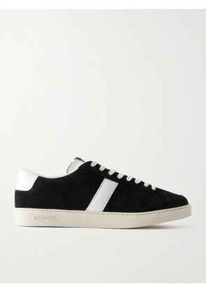 TOM FORD - Blake Leather-Trimmed Suede Sneakers - Men - Black - EU 40