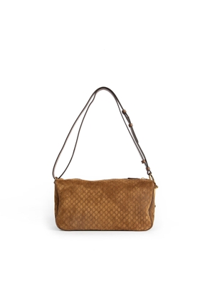 Embossed GG Suede Half Horsebit Bag