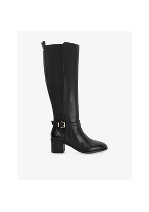 Womens Dune Tilbys Leather Heeled Leather Knee-High Boots