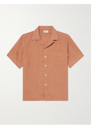 Hartford - Palmito Mc Convertible-Collar Linen Shirt - Men - Orange - S