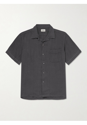 Hartford - Palmito Mc Convertible-Collar Linen Shirt - Men - Gray - S