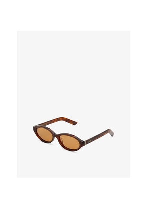 Womens Retrosuperfuture Parola Oval-Frame Acetate Sunglasses