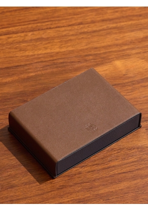 Dunhill - Logo-Debossed Leather Playing Card Set - Men - Blue