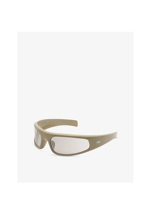 Womens Retrosuperfuture Cerchietto Cremoso Shield-Frame Acetate Sunglasses