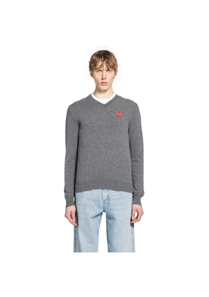 Heart V-Neck Sweater in Wool