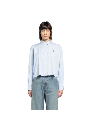 Pinstriped Cotton Cropped Shirt