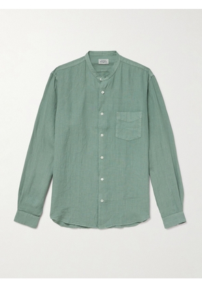 Hartford - Premium Pat Grandad-Collar Linen Shirt - Men - Green - S