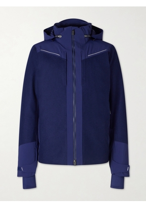 Kjus - Frostline Padded Shell-Trimmed Wool Hooded Jacket - Men - Blue - IT 46