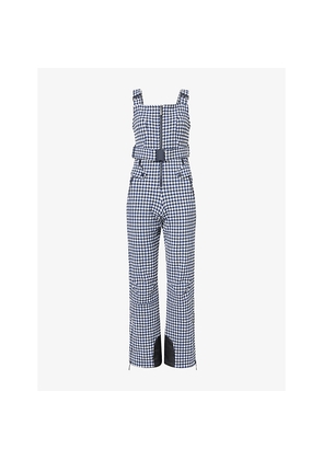 Womens Cordova Fernie Gingham-Check Shell Ski Jumpsuit