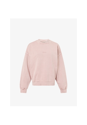 Womens Carhartt WIP Benton Logo-Embroidered Cotton Sweatshirt