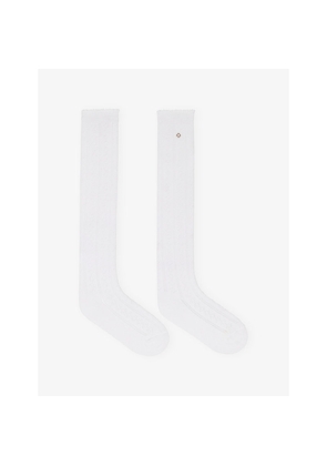 Womens Maje Pointelle Cotton-Blend Knee-High Socks