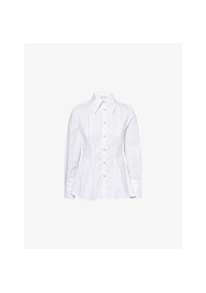 Womens Palmer Harding Contour Pleated Cotton-Poplin Shirt