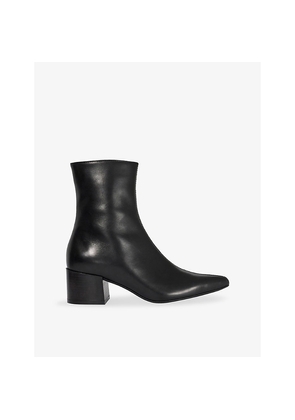 Womens Dune Pami Leather Heeled Ankle Boots