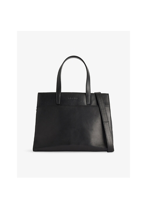 Womens Reselfridges Pre-Loved Loewe Logo-Debossed Leather Satchel Bag