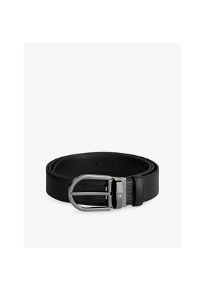 Mens Montblanc Horseshoe Buckle Leather Belt