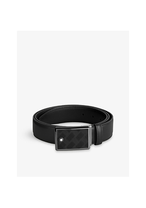 Mens Montblanc Logo-Print Leather Belt