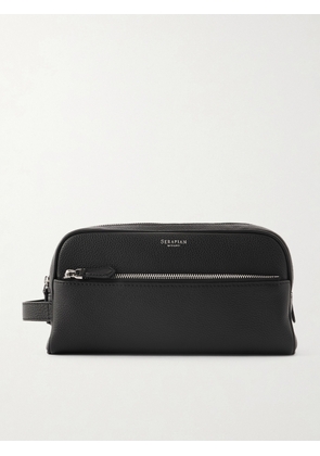 Serapian - Full-Grain Leather Wash Bag - Men - Black