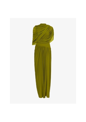 Womens Deme Jasmine Draped Stretch-Woven Maxi Dress