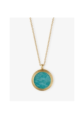 Womens Astley Clarke Stilla 18ct Yellow Gold Vermeil and Amazonite Locket Necklace