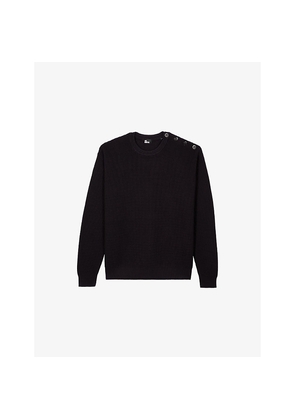 Mens The Kooples Ribbed Round-Neck Cotton Jumper