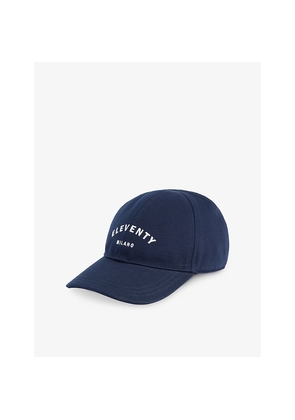 Mens Eleventy Embroidered-Logo Cotton Cap