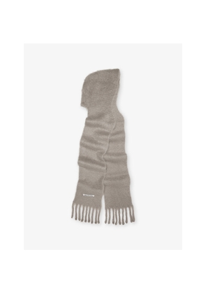 Womens Acne Studios Hooded Fringed Wool Scarf
