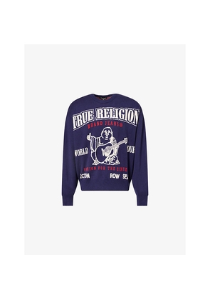 Mens True Religion Boxy Printed Knitted Jumper