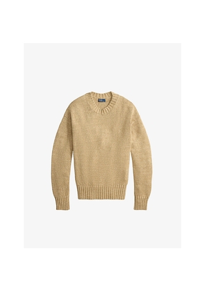 Womens Polo Ralph Lauren Brand-Embroidered Knitted Cotton Jumper