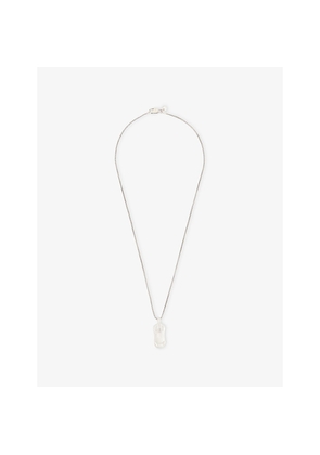 Mens Tateossian x Automobili Lamborghini Miniature Rhodium-Plated Sterling Silver Necklace