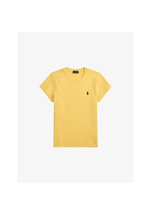 Womens Polo Ralph Lauren Brand-Embroidered Short-Sleeved Cotton-Jersey T-Shirt