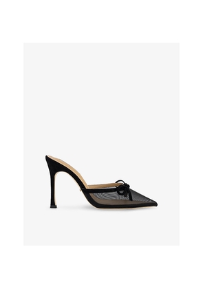 Womens Tony Bianco Aroma Mesh and Suede Heeled Mules