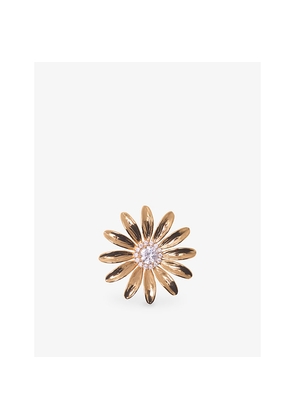 Womens Maje Flower Rhinestone-Embellished Brass Brooch