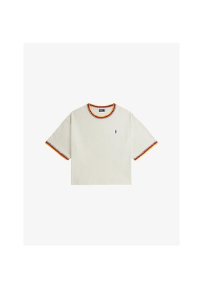 Womens Polo Ralph Lauren Boxy Crochet-Trim Cotton T-Shirt