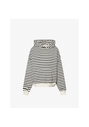 Womens We Are Tala Stripe Girlfriend Cotton-Jersey Hoody