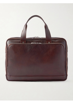 Brunello Cucinelli - Leather Briefcase - Men - Burgundy