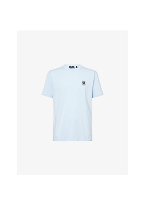 Mens Belstaff Brand-Patch Crewneck Cotton T-Shirt