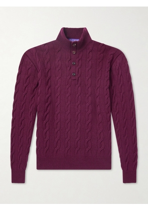 Ralph Lauren Purple Label - Cable-Knit Cashmere Sweater - Men - Red - S